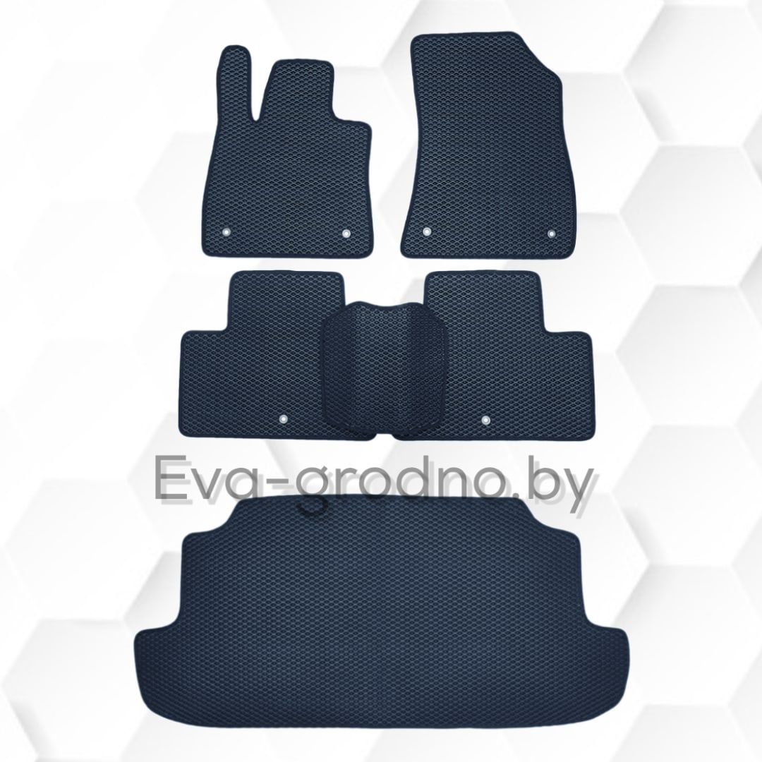 Комплект из 4 ковриков EVA в салон + коврик EVA в багажник.